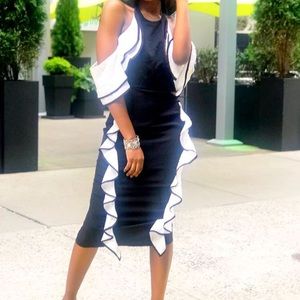 Sexy and classy black and white dress